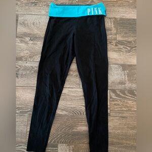 Vintage fold over pink leggings small